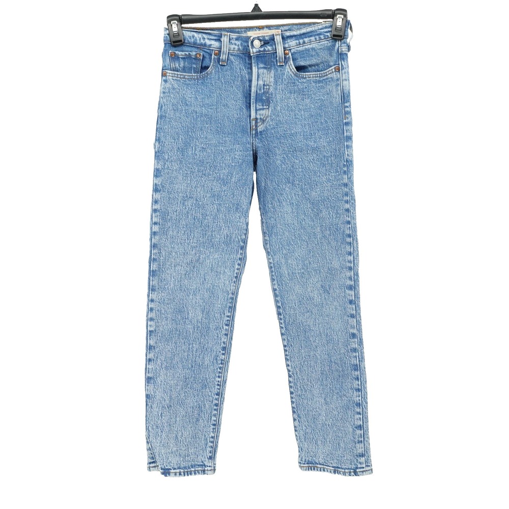 Levis Premium Denim Jeans SZ 26 Wedgie Straight Classic Clean Girl Soft Girl - Picture 1 of 13